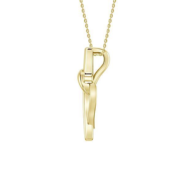 LADIES PENDANT 1 CT ROUND DIAMOND 10K YELLOW GOLD
