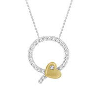 Thumbnail for LADIES PENDANT 1/5 CT ROUND DIAMOND 10K TT WHITE/YELLOW GOLD