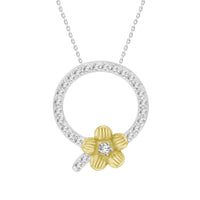 Thumbnail for LADIES PENDANT GOLD 1/5 CT ROUND DIAMOND 10K TT WHITE/YELLOW