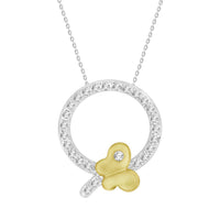Thumbnail for LADIES PENDANT  1/5CT ROUND DIAMOND 10K TT WHITE/YELLOW GOLD