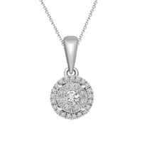 Thumbnail for LADIES PENDANT 1/15 CT ROUND DIAMOND 10K WHITE GOLD