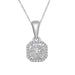 LADIES PENDANT WITH CHAIN 1/6 CT ROUND DIAMOND 10K WHITE GOLD