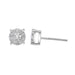 LADIES EARRINGS 1/3 CT ROUND DIAMOND 10K WHITE GOLD