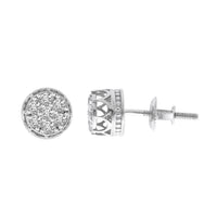 Thumbnail for MEN'S EARRINGS 1/4 CT ROUND DIAMOND 10K WHITE GOLD