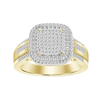 Thumbnail for LADIES RING 1/2 CT ROUND/BAGUETTE DIAMOND 10K YELLOW GOLD
