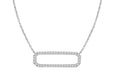 LADIES NECKLACE  1/6 CT ROUND DIAMOND 10K WHITE GOLD