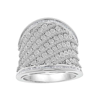 Thumbnail for LADIES RING 1 CT ROUND/BAGUETTE DIAMOND 10K WHITE GOLD
