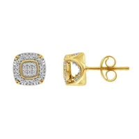 Thumbnail for MEN'S EARRINGS  1/6 CT ROUND DIAMOND 10K YELLOW GOLD