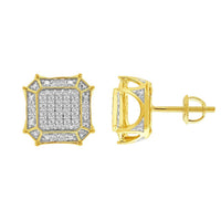 Thumbnail for MEN'S EARRINGS  1/3 CT ROUND DIAMOND 10K YELLOW GOLD