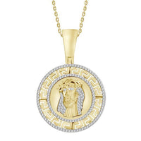 Thumbnail for MEN'S CHARM 1/2 CT ROUND DIAMOND 10K YELLOW GOLD