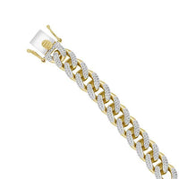 Thumbnail for MENS BRACELET 2 CT ROUND DIAMOND 10K YELLOW GOLD