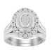 LADIES BRIDAL RING SET 1/3 CT ROUND DIAMOND 10KT WHITE GOLD