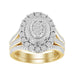 LADIES BRIDAL RING SET 1/3 CT ROUND DIAMOND 10KT YELLOW GOLD
