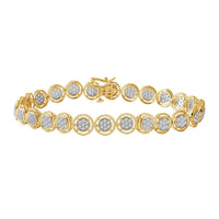 Thumbnail for LADIES BRACELET 1 CT ROUND DIAMOND 10KT YELLOW GOLD