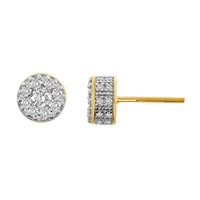 Thumbnail for MEN'S EARRINGS 3/4 CT ROUND DIAMOND 10KT YELLOW GOLD