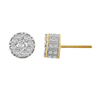 Thumbnail for MEN'S EARRINGS 1 CT ROUND DIAMOND 10KT YELLOW GOLD