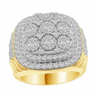 Thumbnail for MEN'S RING 3 CT ROUND DIAMOND 10KT YELLOW GOLD