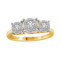 Thumbnail for LADIES RING 1/3 CT ROUND DIAMOND 10K YELLOW GOLD