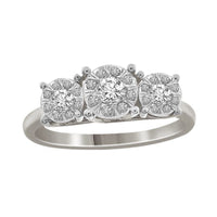 Thumbnail for LADIES RING 1/3 CT ROUND DIAMOND SILVER