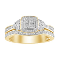 Thumbnail for LADIES RING 1/8 CT ROUND/PRINCESS DIAMOND 10K YELLOW GOLD