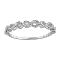 Thumbnail for LADIES STACKBLE BAND 1/20 CT ROUND DIAMOND 14K WHITE GOLD
