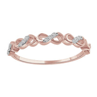Thumbnail for LADIES STACKBLE BAND 1/20 CT ROUND DIAMOND 14K ROSE GOLD