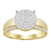 LADIES RING 1/4 CT ROUND DIAMOND 10K YELLOW GOLD