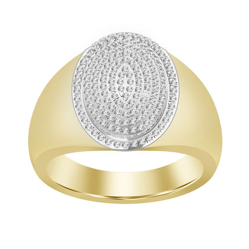 MEN'S RING 1/4 CT ROUND DIAMOND 10K YELLOW GOLD