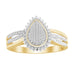 LADIES RING 1/10 CT ROUND DIAMOND 10K YELLOW GOLD