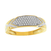 Thumbnail for MEN'S BAND 1/5 CT ROUND DIAMOND 10K YELLOW GOLD