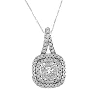 Thumbnail for LADIES PENDANT 1/3 CT ROUND DIAMOND 10K WHITE GOLD