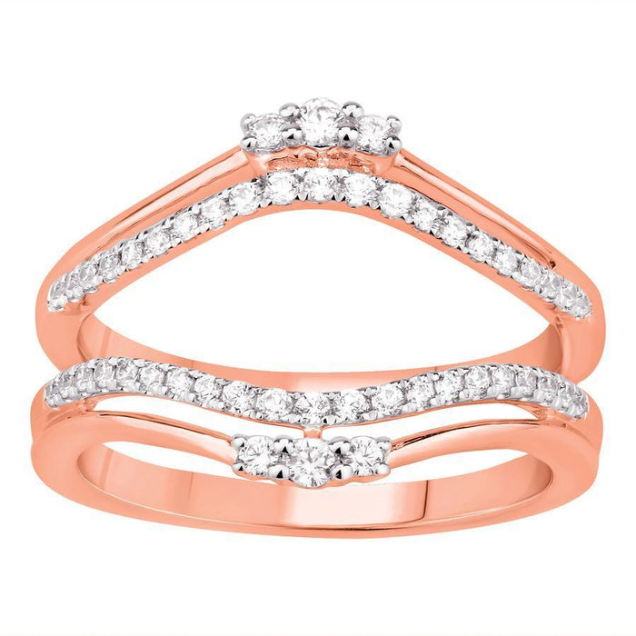 LADIES RING 1/3 CT ROUND DIAMOND 14K ROSE GOLD