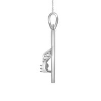 Thumbnail for LADIES PENDANT 0.01 CT ROUND DIAMOND 10K WHITE GOLD