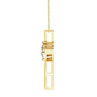 Thumbnail for LADIES PENDANT 1/10 CT ROUND DIAMOND 10K YELLOW GOLD