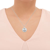 Thumbnail for LADIES PENDANT 1/15 CT ROUND DIAMOND SILVER