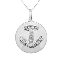 Thumbnail for LADIES PENDANT 1/15 CT ROUND DIAMOND SILVER