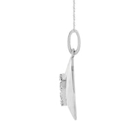 Thumbnail for LADIES CIRCLE HEART PENDANT 1/10 CT ROUND DIAMOND SILVER