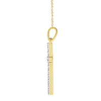 Thumbnail for LADIES CROSS PENDANT 1/4 CT ROUND DIAMOND 10K YELLOW GOLD