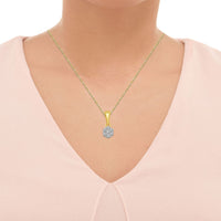 Thumbnail for LADIES PENDANT 1/6 CT ROUND DIAMOND 10K YELLOW GOLD