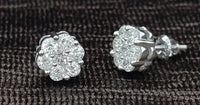 Thumbnail for 1.00CT RD DIAMONDS SET IN SILVER LADIES EARRING