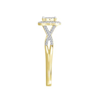 Thumbnail for LADIES BRIDAL RING SET 1/4 CT ROUND DIAMOND 10K YELLOW GOLD