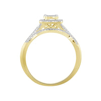 Thumbnail for LADIES BRIDAL RING SET 1/4 CT ROUND DIAMOND 10K YELLOW GOLD