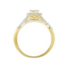 LADIES BRIDAL RING SET 1/4 CT ROUND DIAMOND 10K YELLOW GOLD