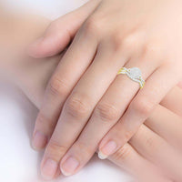 Thumbnail for LADIES BRIDAL RING SET 1/4 CT ROUND DIAMOND 10K YELLOW GOLD