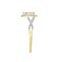 Thumbnail for LADIES BRIDAL RING SET 1/4 CT ROUND DIAMOND 10K YELLOW GOLD