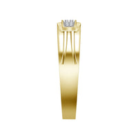 Thumbnail for MEN'S RING 0.03 CT ROUND DIAMOND 10K YELLOW GOLD