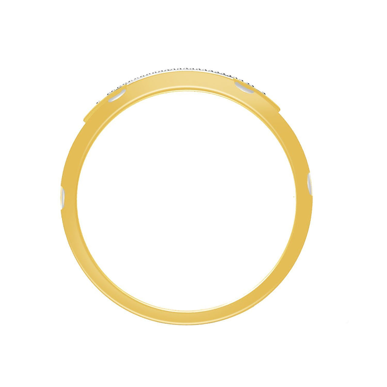 MEN'S BAND 1/5 CT ROUND DIAMOND 10K YELLOW GOLD