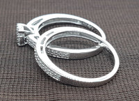 Thumbnail for LADIES BRIDAL RING SET 1/3 CT ROUND DIAMOND SILVER