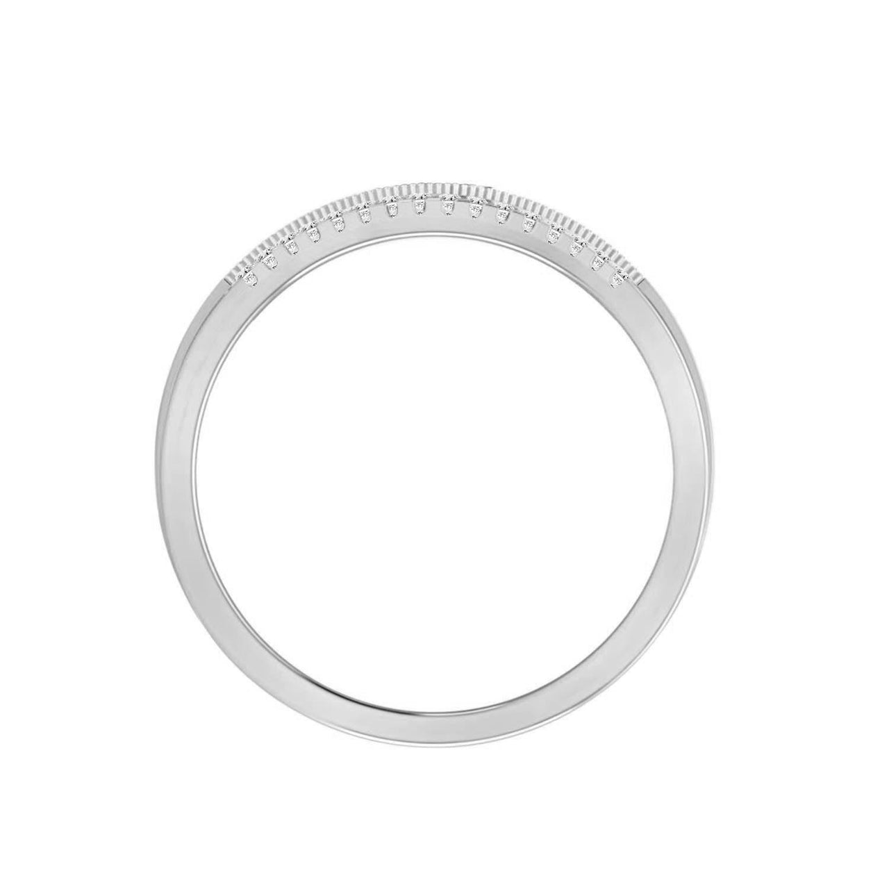 LADIES BRIDAL RING SET 1/5 CTS ROUND/PRINCESS DIAMOND 10KT WHITE GOLD