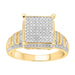 LADIES RING 1/2 CT ROUND DIAMOND 10K YELLOW GOLD